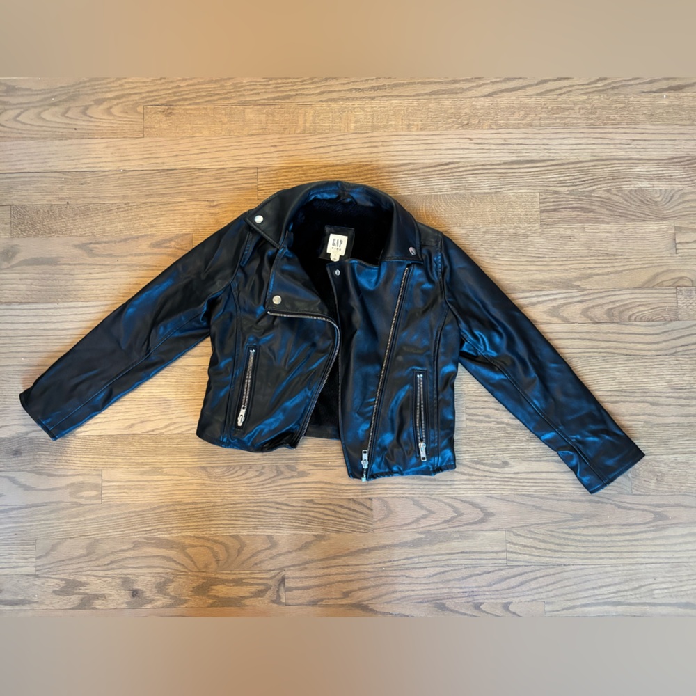 Girls Gap Leather Jacket: M